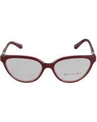 BVLGARI - Cat-eye Clear Lens Glasses - Lyst