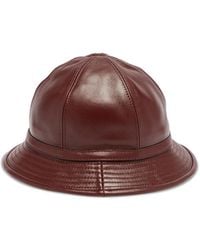 Gucci - Horsebit Lambskin Leather Bucket Hat Accessories Beanies - Lyst