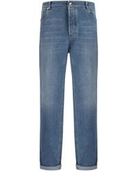 Brunello Cucinelli - Straight Jeans Cotton; Elastane - Lyst