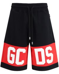 Gcds - Band Logo Sweat Shorts Cotton Bermuda - Lyst