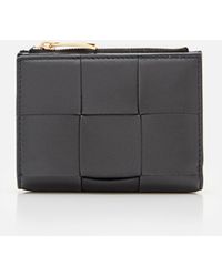 Bottega Veneta - Small Bi-Fold Leather Zip Wallet - Lyst