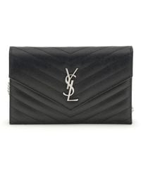 Saint Laurent - Cassandre Mini Shoulder Bag Calf Leather Bos Taurus Wallet - Lyst