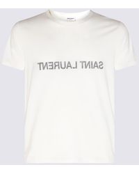 Saint Laurent - Reverse Logo T-Shirt - Lyst