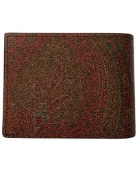 Etro - Paisley Jacquard Canvas Bifold Wallet With Paisley-Print Leather Interior - Lyst