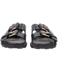 Moschino - Sandals Tie-Me Leather Calf - Lyst