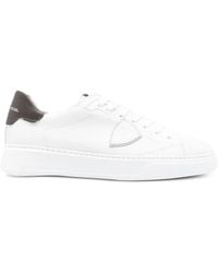 Philippe Model - Temple Logo-Patch Leather Sneakers - Lyst