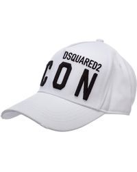 DSquared² Adjustable Men's Cotton Hat Baseball Cap Icon - White