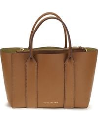Marc Jacobs - Pop J The Small Work Tote Calf Leather Bos Taurus - Lyst