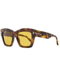 Tom Ford - Sunglasses Square Full Rim, Blonde Havana Frame And Lens Ft119153E - Lyst