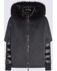 Moorer - Dark Wool Down Jacket - Lyst