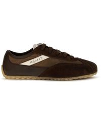 McQueen - Suede Leather Athletic Sneakers - Lyst