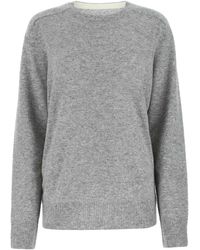 Maison Margiela - Melange Wool Blend Sweater - Lyst