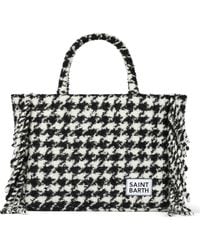 Mc2 Saint Barth - Vanity Blanket Shoulder Bag With Pied-De-Poule Print - Lyst