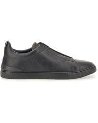 Zegna - Low Top Sneaker With Triple Stitch - Lyst