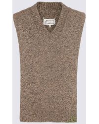 Maison Margiela - Medium Brown Wool Knitwear - Lyst