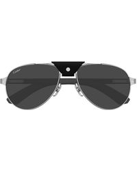 Cartier - Pilot Frame Sunglasses - Lyst