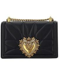 Dolce & Gabbana - Medium Devotion Matelassé Nappa Shoulder Bag Lamb Ovis Aries - Lyst