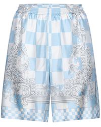 Versace - Barocco Check-Printed Knee-Length Shorts - Lyst