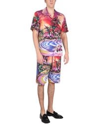Dolce & Gabbana - Bermuda Shorts With Hawaii Print Cotton - Lyst