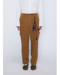 Song For The Mute - Pantalon Pin Stitch Velours Côtelé Camel Délavé Trousers - Lyst