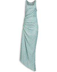 Maison AlaïA - Robe À Fronces En Jersey Pois Dress - Lyst