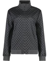 Gucci - Cotton Blend Full-Zip Sweatshirt Polyester Sweatshirts - Lyst