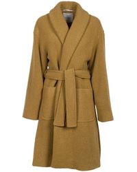 Max Mara - Belted Long-sleeved Coat - Lyst