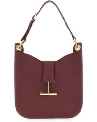 Tom Ford - Plum Leather Small Tara Shoulder Bag - Lyst
