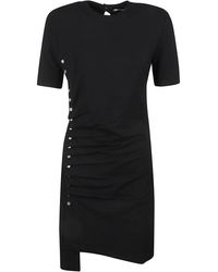 Rabanne - Side Buttoned Short Dress - Lyst