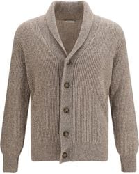 Brooksfield - Virgin Wool Shawl Collar Cardigan Fleece Ovis Aries - Lyst