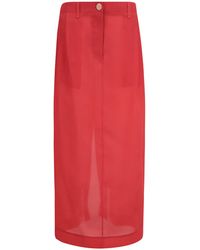 KHAITE - Lucian Midi Skirt - Lyst