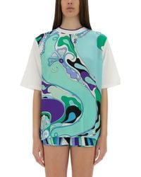 Emilio Pucci - Abstract Print Cotton T-Shirt - Lyst