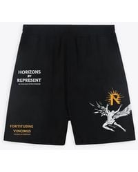 Represent - Icarus Short Lyocell Shorts With Icarus Graphic Print And Logo - Lyst