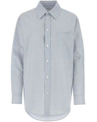 Bottega Veneta - Embroidered Cotton Blend Shirt - Lyst