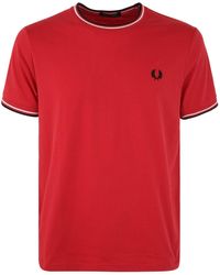 Fred Perry - Twin-tipped T-shirt - Lyst