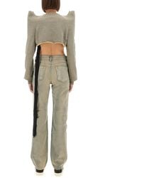 Rick Owens - Cropped Sweatshirt Cotton Sweatshirts - Lyst
