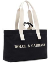 Dolce & Gabbana - Logo Printed Shoulder Bag - Lyst