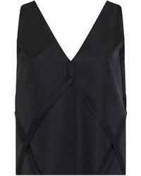 MM6 by Maison Margiela - Cupro Blend V-Neck Tank Top - Lyst