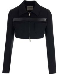 Courreges - Cropped Jacket With Strap - Lyst