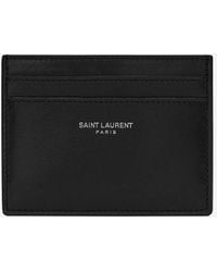 Saint Laurent - Card Holder Leather Wallets & Cardholders - Lyst