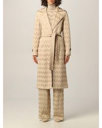Missoni Coat Coat With Zig Zag Pattern - White