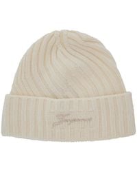 Jacquemus - 'Le Bonnet Tourni' Beanie With Turn-Up Brim And Logo Lettering On The Front - Lyst
