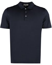 Canali - Short Sleeve Cotton Polo Shirt - Lyst