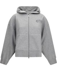 Ganni - Cotton Zip-Up Hoodie - Lyst