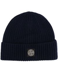 Stone Island - Certified Virgin Wool Beanie Hat - Lyst