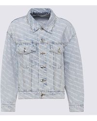 Alexander Wang - Light Blue Cotton Casual Jacket - Lyst