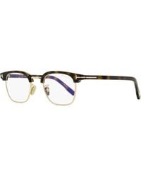 Tom Ford - Brow Line Block Eyeglasses Tf5932-D-B 052 Havana- 47Mm Ft5932 Metal/Plastic (Acetate) - Lyst
