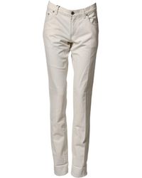 Dolce & Gabbana - Cotton Skinny Denim Trouser Jeans - Lyst