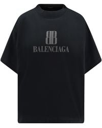 Balenciaga - Cotton T-Shirt With Logo - Lyst