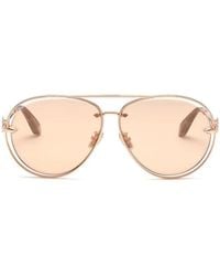 Roberto Cavalli - Sunglasses Aviator Full Rim, Shiny Copper Frame And Lens Src032M8Fcg - Lyst